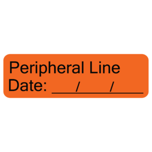 Peripheral Line/date - 40 x 12, PAPER, Black print on Orange Label, 800 per roll