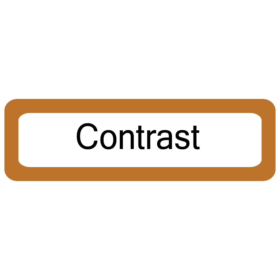 CONTRAST - 40 x 12, PAPER, Black print on Brown border and White, 800 per roll