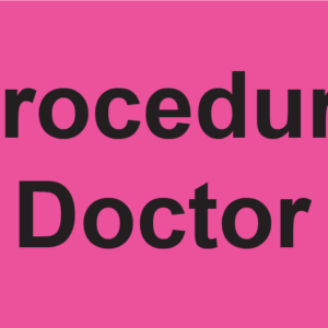 Emergency staff tag "Procedure Doctor" - Black print on Pink Label, 60mm x 100mm, 250 per roll