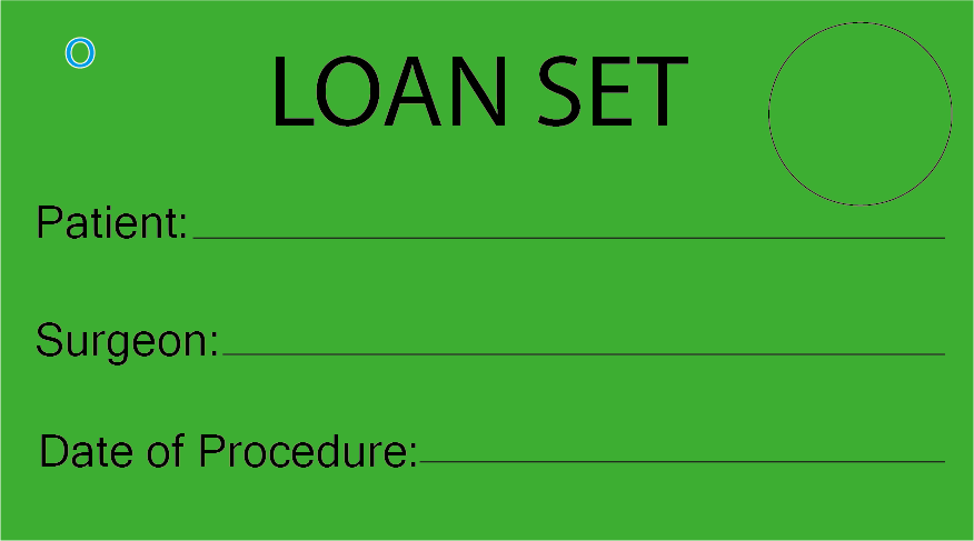 LOAN SET - 50 x 90, Black Print on Green, 100 tags per pack with ties