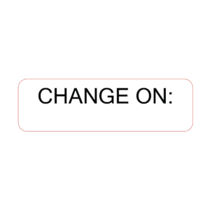 CHANGE ON: .. 40 x 12, PAPER, Black print on White Label, 800 per roll