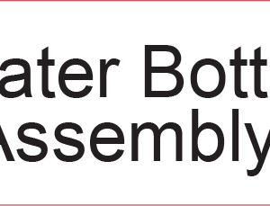 Water Bottle Assembly -  40 x 12, PAPER, Black print on White Label, 800 per roll