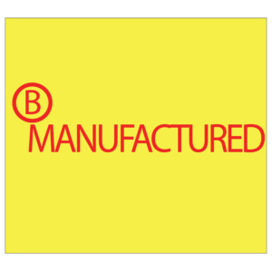 MANUFACTURED LABEL - Red print on Yellow label 1500/rl