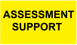 ASSESSMENT SUPPORT - 70 x 40 Black Print on Fluoro Yellow 500 per roll
