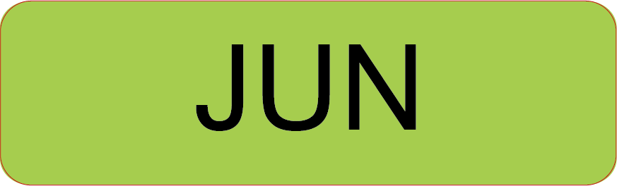 JUN - 40 x 12, PAPER, Black print on Green label, 800 per roll