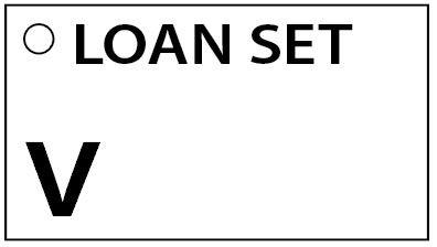 LOAN SET V - 90 x 50, Black print on White,100 per pack with ties