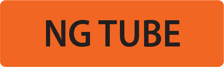 NG TUBE- 40 x 12, PAPER, Black print on Orange Label, 800 per roll