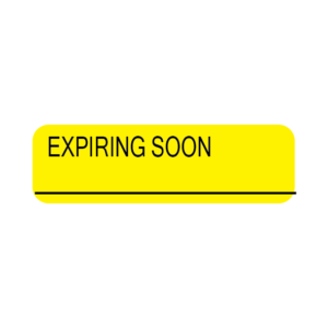 EXPIRING SOON - 40 x 12, PAPER, Black print on Yellow Label, 800 per roll