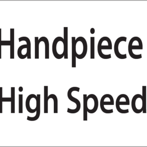 Handpiece High Speed -27mm x 36mm Black Print on White Label, 400 per roll