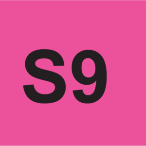 S9 - 70 x 40 - PAPER, Black Print on Fluoro Pink Label, 500 Per Roll