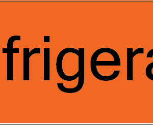 Refrigerate - 40 x 12, PAPER, Black print on Orange Label, 800 per roll