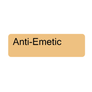 Anti-Emetic - 40 x 12, PAPER, Black print on Salmon Label, 800 per roll