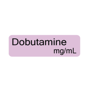 Dobutamine mg/mL - 40 x 12, PAPER, Black print on Violet Label, 800 per roll