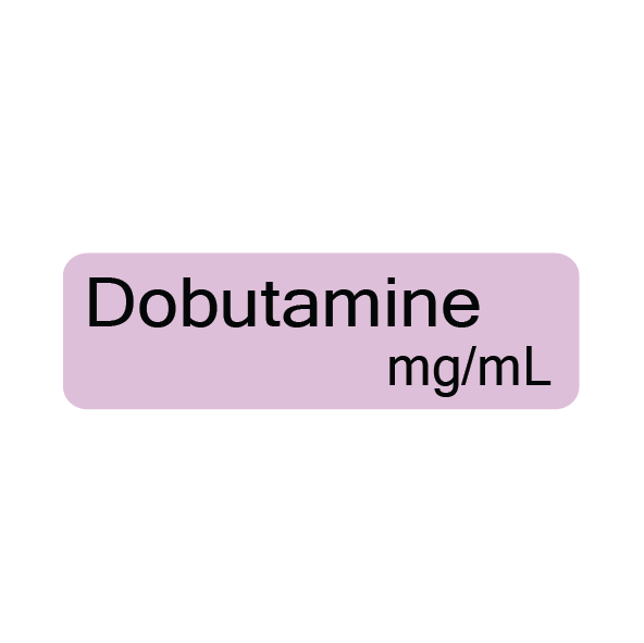 Dobutamine mg/mL - 40 x 12, PAPER, Black print on Violet Label, 800 per roll
