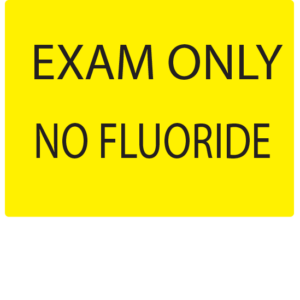 EXAM ONLY NO FLUORIDE - 27mm x 36mm Black on Yellow Paper 400/rl