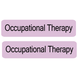 OCCUPATIONAL THERAPY- Black on Violet Label, 8 x 35mm - 1,000 Per Roll ML/