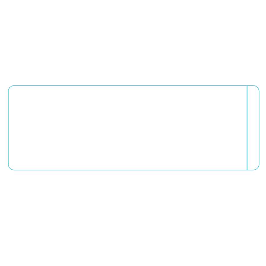 36mm x 105mm, Blank Piggyback Labels, 1500 per roll