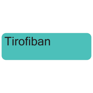 Tirofiban - 40 x 12, PAPER, Black print on Teal Label, 800 per roll