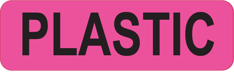 PLASTIC - 40 x 12, PAPER, Black print on Pink, 800 per roll
