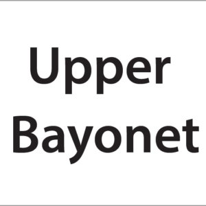 Upper Bayonet -27mm x 36mm Black Print on White Label, 400 per roll