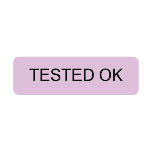 TESTED OK - 40 x 12, PAPER, Black print on Violet Label, 800 per roll