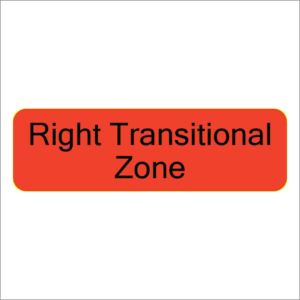Right Transitional Zone - 40 x 12, PAPER ,Black print on Red Label, 800 per roll