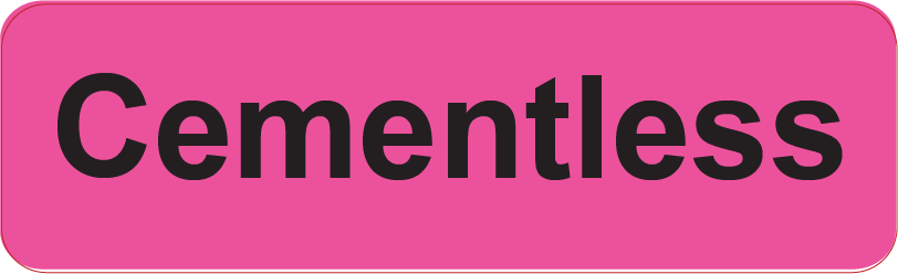 Cementless - Fluoro Pink - 40 x 12mm, 800 per roll
