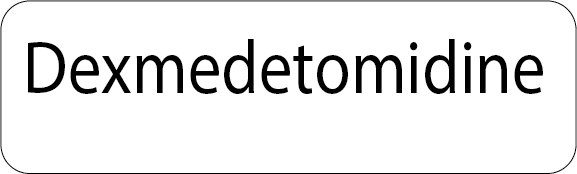 Dexmedetomidine - 40 x 12, PAPER, Black print on White Label, 800 per roll