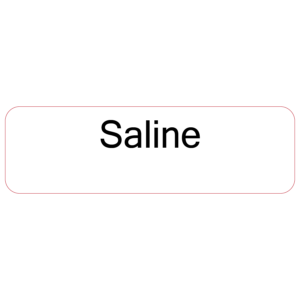 Saline - 40 x 12, PAPER, Black print on White Label, 800 per roll