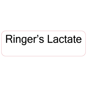 Ringers Lactate - 40 x 12, PAPER, Black print on White Label, 800 per roll