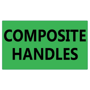 COMPOSITE HANDLES - 70X40mm, PAPER, Black Print on Fluoro Green Label, 500 Per Roll