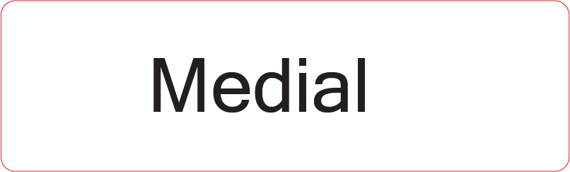 Medial - 40 x 12, PAPER, Black print on White Label, 800 per roll