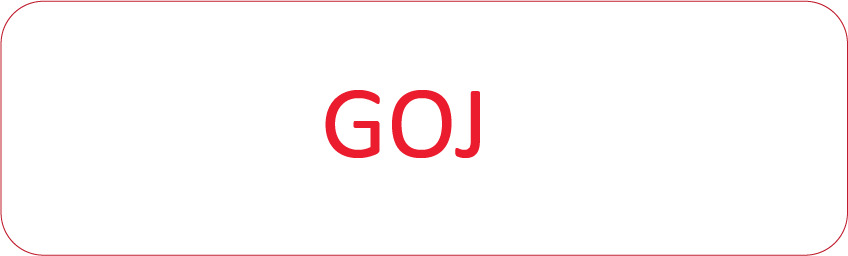 GOJ - 40 x 12, PAPER, Red print on White Label, 800 per roll
