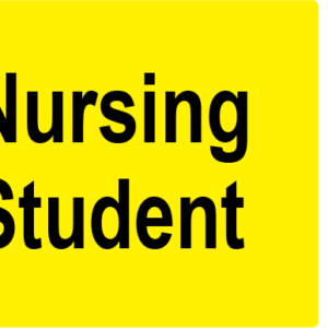 Nursing Student - 43mm x 55mm, PAPER, Black print on Yellow Label, 400 per roll