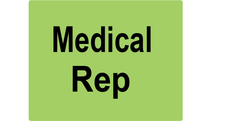 Medical Rep- 43mm x 55mm, PAPER, Black print on Green label, 400 per roll