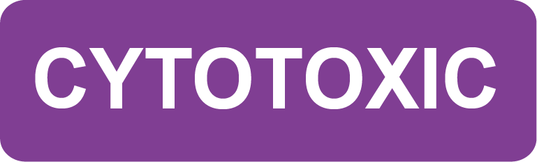 CYTOTOXIC, 40 x 12, PAPER, White print on Purple Label, 800 per roll