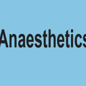 Anaesthetics- PAPER, 100 x 80, Black Print on Blue Label, 400 per roll