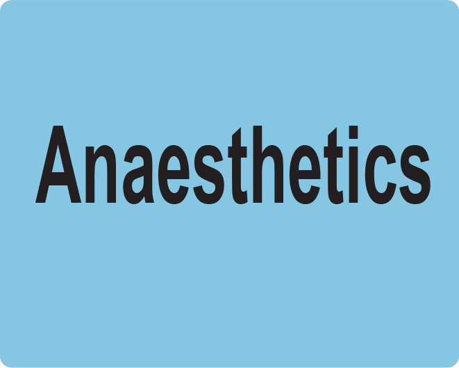 Anaesthetics- PAPER, 100 x 80, Black Print on Blue Label, 400 per roll