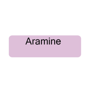 Aramine,  40 x 12, PAPER, Black print on Violet Label, 800 per roll