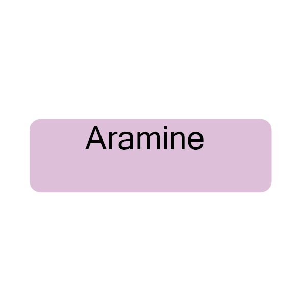 Aramine, 40 x 12, PAPER, Black print on Violet Label, 800 per roll