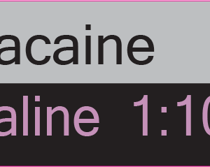 Ropivacaine 1% Adrenaline 1:100,000 - 40 x 12, PAPER, Black print on Grey Label with Black on violet reverse print, 800 per roll