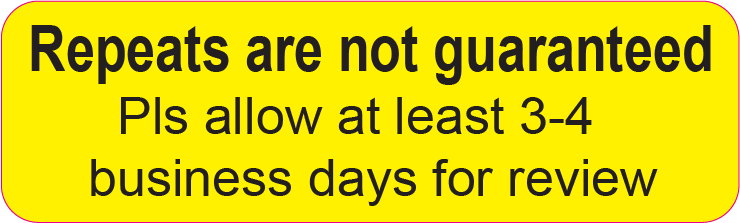 Repeats are not guaranteed - 40 x 12, PAPER, Black print on Yellow Label, 800 per roll
