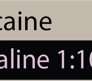 XYLOcaine 1% with Adrenaline 1:100,000 - Black print on Grey Label with black on violet reverse print, Paper with acrylic permanent adhesive 100 per box, Gamma Sterlised