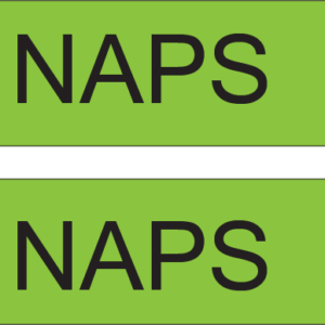NAPS - Black on Light Green - 8 x 35mm, 1,000 Per Roll.