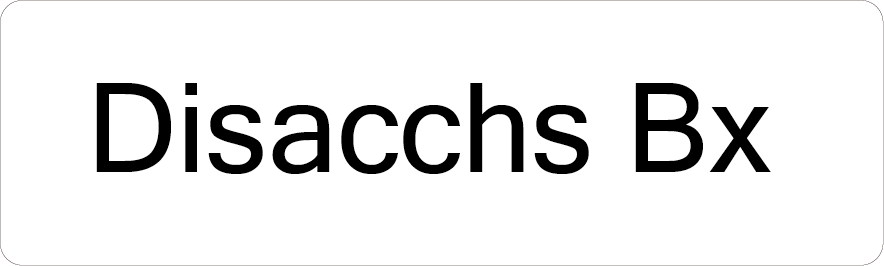 Disacchs Bx - 40 x 12, PAPER, Black print on White Label, 800 per roll