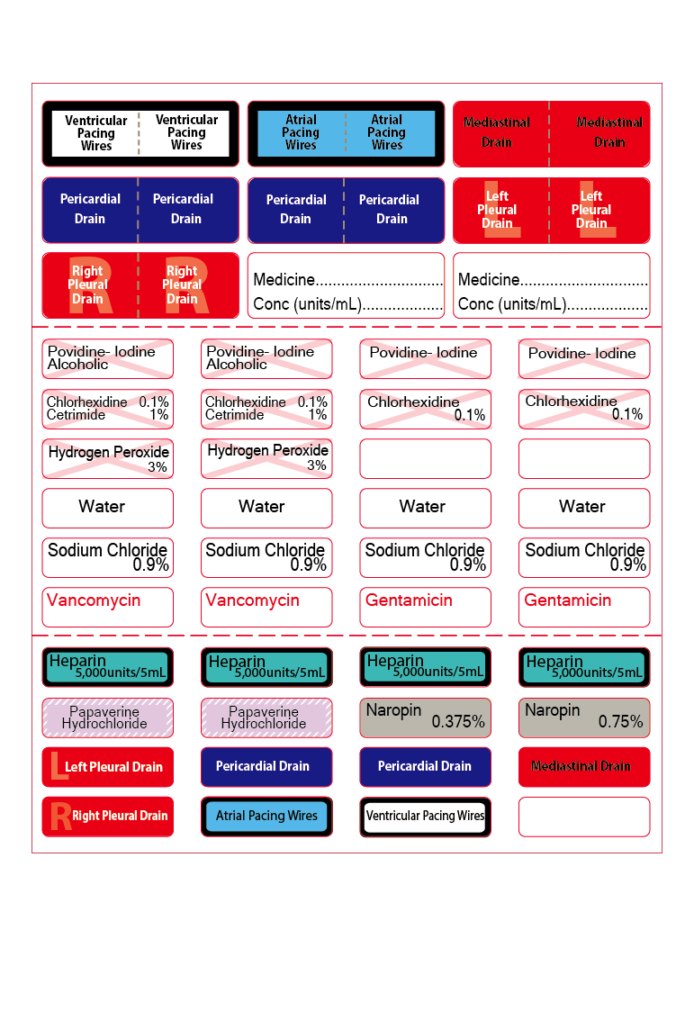 ALPS/LSAS-619 (49 up) - 40 x 12mm, 60 x 20mm -POLY label sheet with Acrylic permanent adhesive, 25 per bag, 6 bags per box . 1 Per Pouch Box of 100 - GAMMA STERILISED