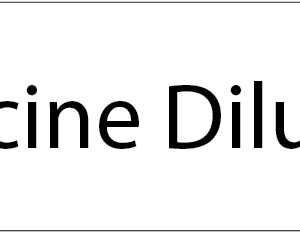 Vaccine Diluent - 40 x 12, PAPER, Black print on WHITE Label, 800 per roll