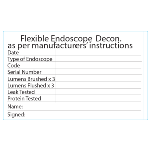 Flexible Endoscope Decon 101 x 49 PIGGY BACK LABEL (ME81PB)500 per roll