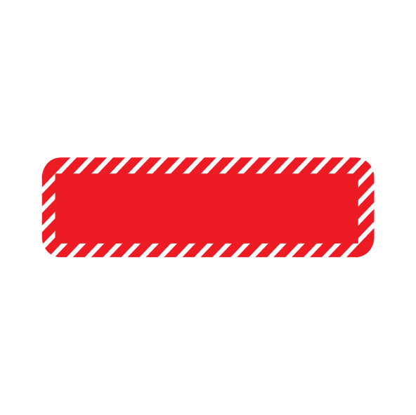 RED & White DIAGONAL BLANK ,PAPER, 40mm x12mm, Red Label with White Diagonal stripes, 800 per roll