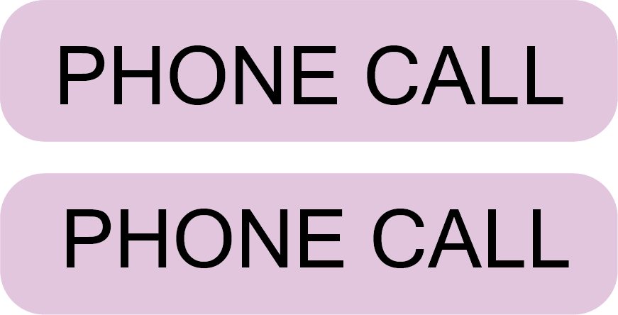 PHONE CALL, 8 x 35,PAPER, Black print on Violet Label, 1000 per roll